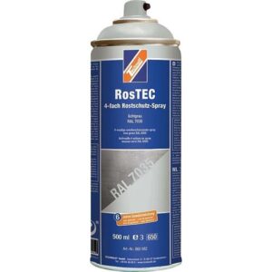 TECHNOLIT RosTEC 4-Fach Rostschutz RAL Spray 500 ml, Farbspray, Rostschutzspray, Korrosionsschutz, Grundierung