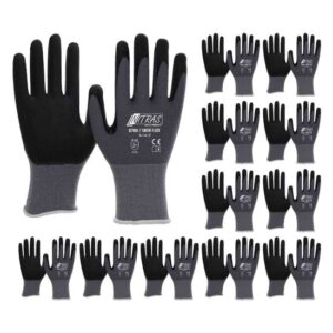 NITRAS 8700 Skin-Flex Strickhandschuh mit schwarzer Spezialbeschichtung für Feinmontage - VPE 12 Paar