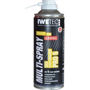 IWETEC Multi-Spray HighPerfomance Pro5 400 ml, Rostlöser, Schmiermittel, Korrosions- und Kontaktschutz, Reiniger