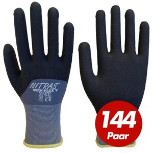 144 Paar NITRAS 8710 Skin-Flex V Strickhandschuhe mit 3/4 Spezalbeschichtung - Allroundhandschuhe