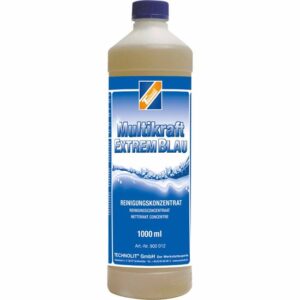 TECHNOLIT Multikraft EXTREMBLAU Grundreiniger alkalisch 1 Liter, Hochleistungskonzentrat, selbsttätiger Reiniger, Fettlöser