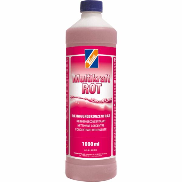 TECHNOLIT Multikraft ROT Universalreiniger sauer 1 Liter, Konzentrat, Kalklöser, Fliesenreiniger, Felgenreiniger, selbsttätige Wirkung – Bild 2