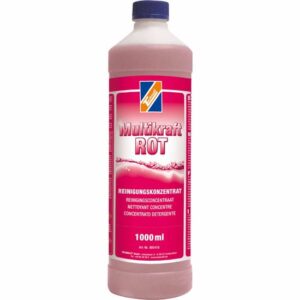 TECHNOLIT Multikraft ROT Universalreiniger sauer 1 Liter, Konzentrat, Kalklöser, Fliesenreiniger, Felgenreiniger, selbsttätige Wirkung