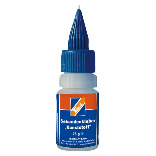 TECHNOLIT Sekundenkleber Kunststoff 25g Kunststoffkleber, Schnellkleber, Klebstoff, Superkleber, Holzkleber, Lederkleber, Keramikkleber – Bild 2