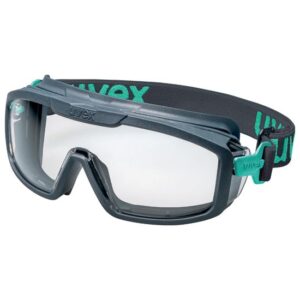 Schutzbrille uvex i-guard+ planet, verstellbares Recycling Kopfband, beschlagfrei, kratzfest, chemikalienbeständig