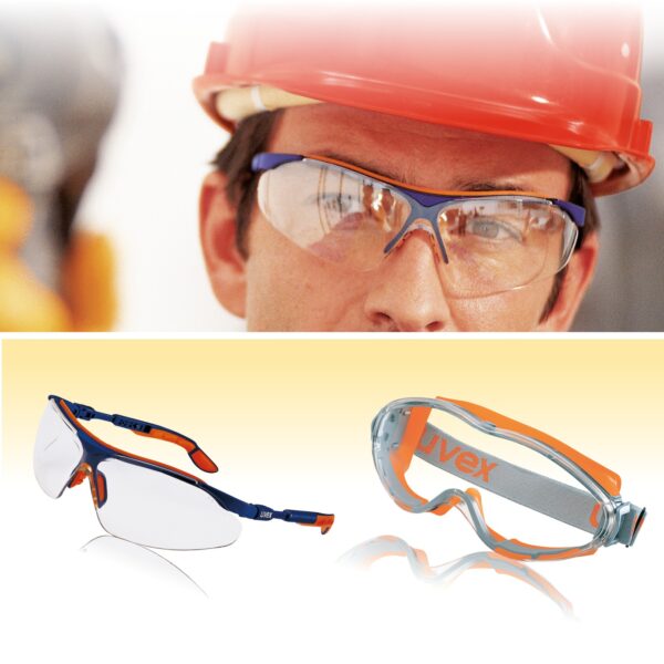 UVEX Schutzbrillen-Set - 2-teilig - Schutzbrille i-vo supravision HC-AF klar + ultrasonic Vollsichtbrille – Bild 2