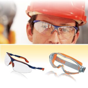 UVEX Schutzbrillen-Set - 2-teilig - Schutzbrille i-vo supravision HC-AF klar + ultrasonic Vollsichtbrille