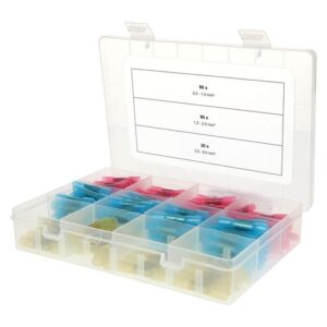 KS-Tools Schrumpfstoßverbinder-Sortiment 970.0790, Schrumpfverbinder im Kunststoffkoffer - 200-teilig