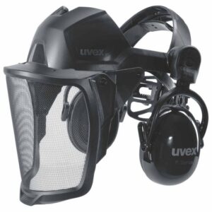 uvex Visier faceguard Gitter inkl. Gehörschutz, Schutzvisier, Gesichtsschutz, Helmvisier, Gesichtsvisier, Schutzschild