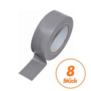 Isolierband Dichtband Klebeband PVC - SET mit 8 STÜCK - Größe 19 mm x 10 m