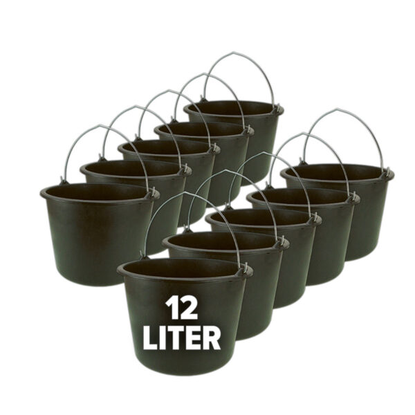 Eimer, Baueimer, Putzeimer, Mörteleimer mit Henkel 10er Set - 12 oder 20 Liter – Bild 2