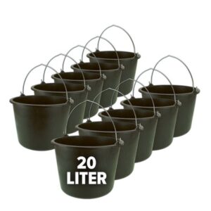 Eimer, Baueimer, Putzeimer, Mörteleimer mit Henkel 10er Set - 12 oder 20 Liter