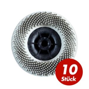 10 Stück 3M Bristle Disc Hochleistungsscheibe 115 mm M14 - grün / gelb / weiß - verschiedene Körnung/Farben