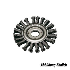 Wilpeg Zopf-Rundbürste Drahtbürste gezopft - Scheibenbürste Ø178mm, Draht 0,50mm