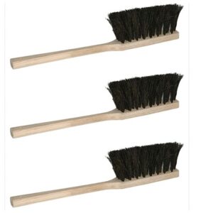 Handfeger mit Arenga-Borsten, Industrie Handbesen, Handkehrbesen mit Holzgriff - 3 Stück