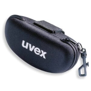 UVEX Brillenetui 9954600 Textiletui Hartschalen-Etui mit Karabinerhaken - schwarz