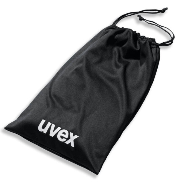UVEX Mikrofaserbeutel schwarz 9954, Brillenbeutel mit Kordel für Vollsichtbrillen, Bügelbrillen und Überbrillen - verschiedene Ausführungen – Bild 2