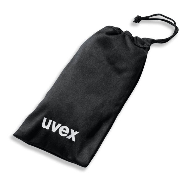 UVEX Mikrofaserbeutel schwarz 9954, Brillenbeutel mit Kordel für Vollsichtbrillen, Bügelbrillen und Überbrillen - verschiedene Ausführungen – Bild 2