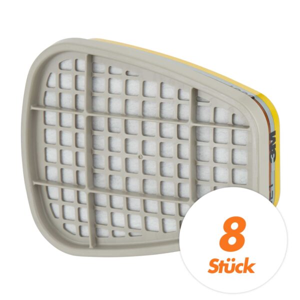 3M Gasfilter 6057 ABE1 - Atemschutzfilter, Partikelfilter, Feinfilter - 8 Stück – Bild 2