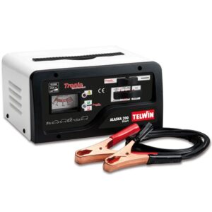 Telwin Elements ALASKA 200 START Autobatterie Ladegerät und Startgerät für 12V/24V Batterien, Ladestrom bis zu 23 A, Startstrom 100 - 150 A, Kapazität bis zu 300 Ah