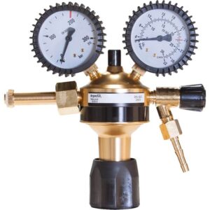 Druckminderer Argon/CO2 Eco mit 200 bar Eingangsdruck und 0-32 L/min Durchflussmenge, Gas Druckregler einstufig für MIG MAG WIG Schutzgas