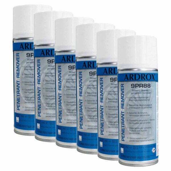 ARDROX Eindringprüfsystem Reiniger Ax 9PR88 auf Lösungsmittelbasis 300ml, wasserlöslich, Rissprüfung – Bild 2