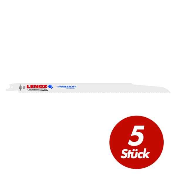 Lenox Säbelsägeblatt BIM - 5 Stück - Holz Sägeblatt für Säbelsäge - div. Längen – Bild 2