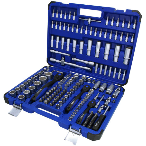 Brilliant Tools Steckschlüssel Satz BT023172 Gummierte Griffe, Inkl. Transportkoffer 172-teilig – Bild 2