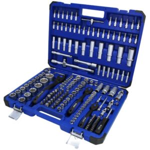 Brilliant Tools Steckschlüssel Satz BT023172 Gummierte Griffe, Inkl. Transportkoffer 172-teilig