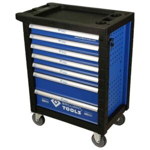 Brilliant-Tools Werkstatt-Wagen, Werkzeugwagen, Montagewagen, bis zu 400 kg belastbar, leer ohne Werkzeug