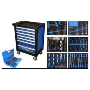 Brilliant-Tools Werkstatt-Wagen, Werkzeugwagen, Montagewagen, bis zu 400 kg belastbar - 473-teilig
