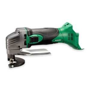 HiKOKI Akku-Blechschere CE18DSLW4Z 18 V hohe Schnittleistung von 1,2 mm (600N/mm²) inkl. Sechskant-Schlüssel, Einstelllehre