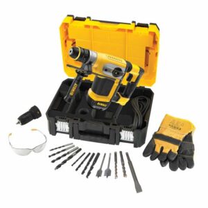 DeWALT Kombihammer SDS-plus D25417KT-QS 1000 W, 4,2 J, inkl. Flachmeißel, 10 Bohrer, Handschuhe, Schutzbrille, TSTAK-Box