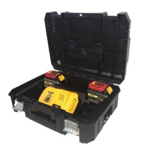 DeWalt Akku Starter-Set DCB118T2T-QW 54 Volt, 108 Wh - Set inkl. 2 x FLEXVOLT-Akkus 162 Wh + System-Schnellladegerät + T STAK-Box II