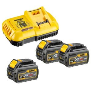 DeWALT Akku Starter-Set DCB118T3, 3x FlexVolt XR Akkus DCB546 54 Volt 6 Ah und Ladegerät DCB118