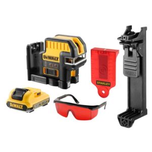 DeWALT Linienlaser DCE0822D1R-QW - 10,8 Volt - 2-Punktlinienlaser - Rot - Set inkl. 10.8 V / 2 Ah Akku DCB127 + Ladegerät