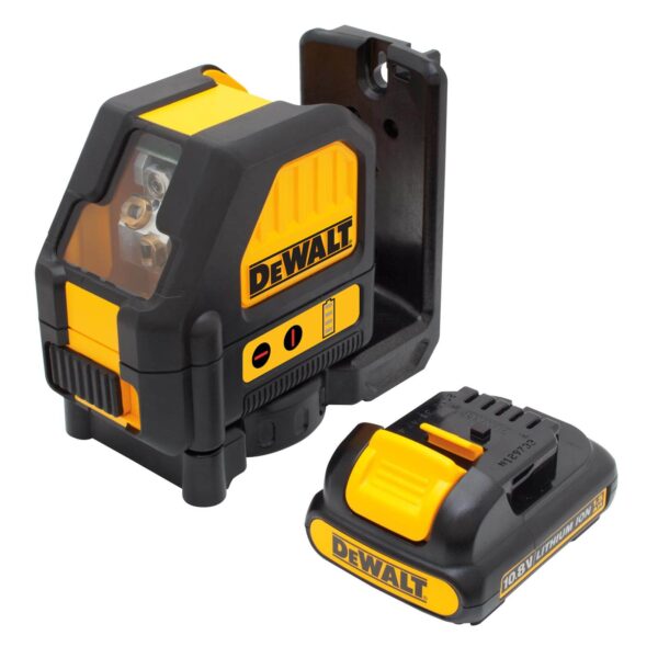 DeWALT DCE088D1R-QW Akku-Kreuzlinienlaser Rot 10,8 V - Horizontal/Vertikal 1/4 u. 5/8" Aufnahme, Blinkmodus STANLEY FMHT1-77356 360° Akku-Linienlaser, Multilinienlaser, Kreuzlinienlaser – Bild 2