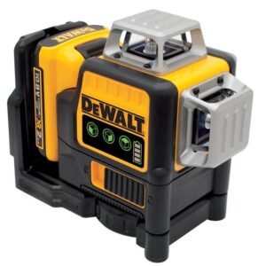 DeWALT Multilinien-Laser DCE089D1G-QW 3x 360 Grad grün - Set inklusive Akku, Ladegerät, Koffer und mehr - Laser selbstnivellierend horizontal und vertikal 10,8 V 2 Ah