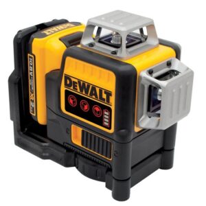 DeWALT Multilinien-Laser DCE089D1R-QW 10,8 V 2 Ah 3x 360 Grad rot - Set inklusive Akku, Ladegerät, Koffer und mehr - Laser selbstnivellierend horizontal und vertikal