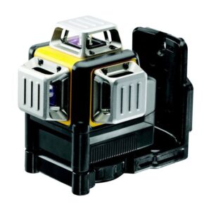 DeWALT Multilinien-Laser DCE089LR-XJ 3x 360 Grad rot - Set inklusive Batterien, Akku-Dummy, Zieltafel, Koffer und mehr - Laser selbstnivellierend horizontal und vertikal