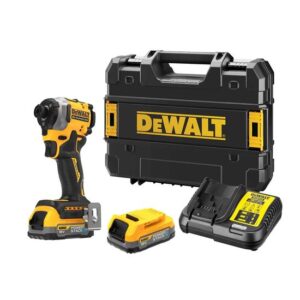 DeWALT Akku-Schlagschrauber DCF850E2T-QW XR, Akkuschrauber, 206 Nm, 1/4", inkl. 2x Powerstack Pouchakku, 18V 1,7Ah