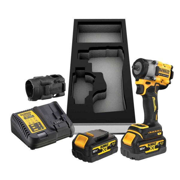 DeWALT Akku-Schlagschrauber DCF923P2G-QW, 406 Nm Drehmoment, 18V + 2x 5Ah Akku, Ladegerät, TSTAK-Box – Bild 2