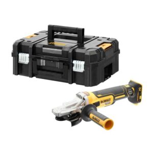 Dewalt Akku-Flachkopf-Winkelschleifer KS 125 mm DCG405FNT-XJ 18 V, Zusatzhandgriff, Aufnahmeflansch, Spannmutter, Schutzhaube für Schleifarbeiten