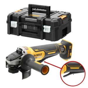 DeWALT Akku-Winkelschleifer DCG406NT-XJ 18 Volt bürstenlos - inkl. Zusatz-Handgriff, Schutzhaube, T STAK Box II - max. Scheiben-Durchmesser 125 mm