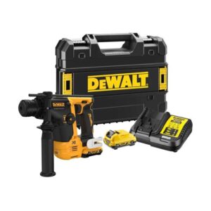 DeWALT Akku-Bohrhammer SDS-plus DCH072L2-QW 12V inkl. 2x 3 Ah Akku, Schnellladegerät, Zusatzhandgriff, Tiefenanschlag, Gürtelclip, TSTAK-Box II