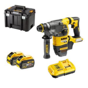 DeWALT Akku-Kombihammer DCH333X2-QW FlexVolt SDS-plus 54,0 Volt XR Set - Inklusive Akkus, Ladegerät und T STAK-Box VI