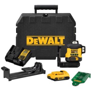 DeWALT Akku-Linienlaser DCLE34031D1-QW, grün, Multilinienlaser 3x360°, Selbstnivellierend, inkl. Akku und Ladegerät, 18V 2Ah