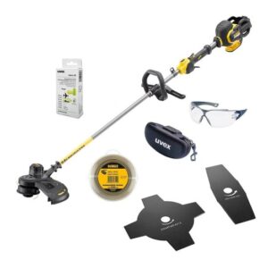 DeWALT UVEX Akku-Motorsense DCM571 FlexVolt 54 V - mit Akku-Motorsense, Schutz- und Zubehör-Set + Akku-Set oder BASIC Version