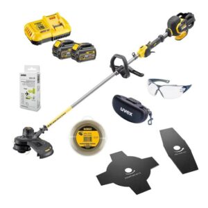 DeWALT UVEX Akku-Motorsense DCM571 FlexVolt 54 V - mit Akku-Motorsense, Schutz- und Zubehör-Set + Akku-Set oder BASIC Version