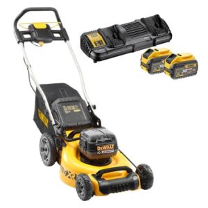 DeWALT Akku-Rasenmäher, Mulchen, DCMW564N-XJ inkl. Akku Starter-Set DCB132X2-QW inkl. 55l Grasfangkorb